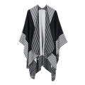 Wholesale 2020 hot sale Autumn Winter Open Front poncho shawls Sweater Coat shawl Women's Printed Blanket Poncho Cape